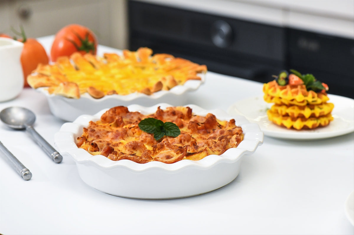 Dafuceramic Pie Pan,30 OZ Pie Plate Round Pie Dish for Baking,Pie Pan for Baking 9 Inch Non Stick Deep Pie Dishes for Quiche, Apple Pies,Pot Pies, Tart